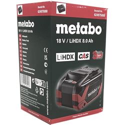 Metabo Batteria LiHDX CAS 18V 8,0 Ah di ricambio 624975000