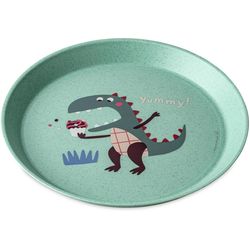 Koziol Children's plate CONNECT REX sage green 400 ml