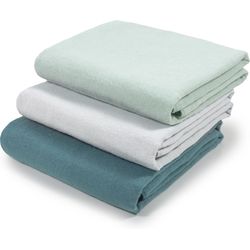 MAKIAN Moltontowel 3-piece set 80 x 80 cm, Green