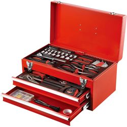 FX Tools Set di strumenti da 196 pezzi in valigetta di metallo, arancione/nero