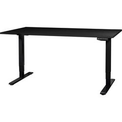 Contini height adjustable office table 1.6x0.8m black / frame black RAL 9005
