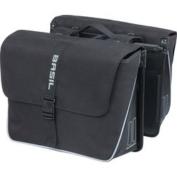 Basil Borsa doppia per bicicletta Forte MIK, 35L, nera/nera