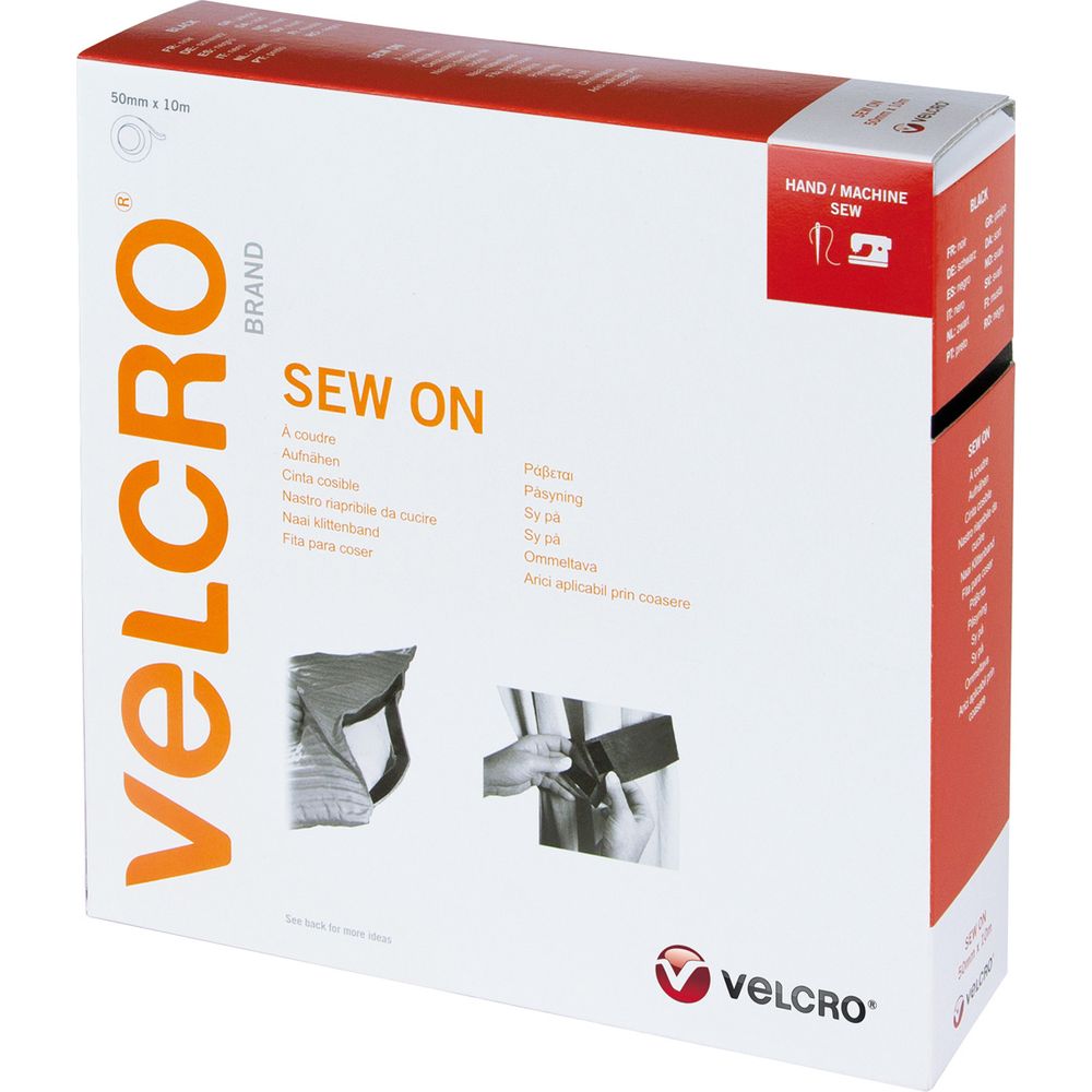 VELCRO Brand 50mm x 2.5m Black Heavy Duty Hook and Loop Tape
