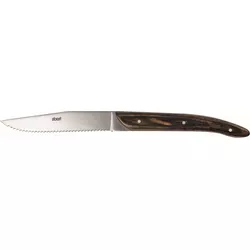 Abert Coltello da bistecca Safari Acciaio/Legno lama seghettata L:235mm