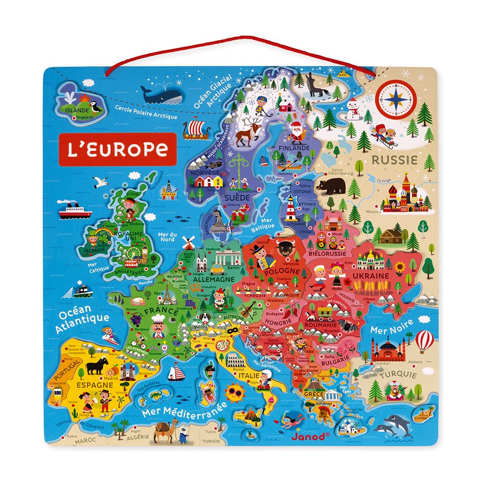 Janod Magnetische Karte Europa 45x45cm Bild 1