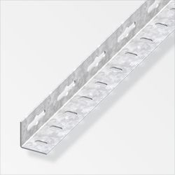 Alfer Winkelprofil Stahl verzinkt 2 m gelocht, gleichschenklig a=23,5 mm, b=23,5 mm, c=1,2 mm