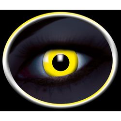 Fasnacht UV contact lenses yellow 2 pieces of soft contact lenses in the vial, without diopter