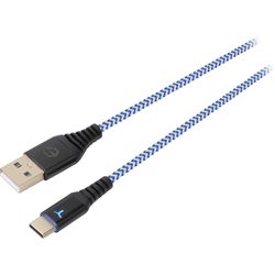 Egogear Charging Cable Type-C 3m SCH10-P5-WH braided, PS5, White, Blue