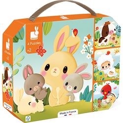 Janod Farm puzzle set of 4 progressive FSC