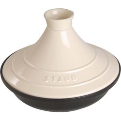 Staub Tajine cast - ceramic black - cream 20cm