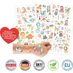 Papierdrachen Tatouages pour enfants - Mélange de couleurs