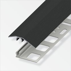 Alfer Level compensation profile aluminum 1m black brushed a=31 mm, b=7 mm