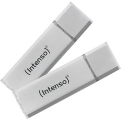 Intenso Unità USB 3.2 Ultra Line da 32 GB in confezione doppia 2x32 GB argento