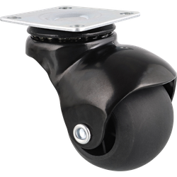 Wagner Swivel castor ø 38 mm with soft screw-on plate