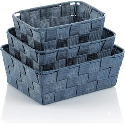 Kela Portautensili da bagno Alvaro 3 pezzi, blu