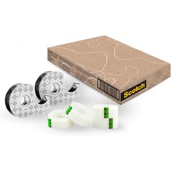 Scotch 2 stainless steel tape dispensers including 4 replacement rolls