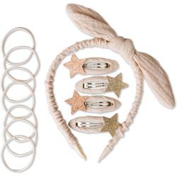 Papierdrachen Muslin hair accessories set - Beige