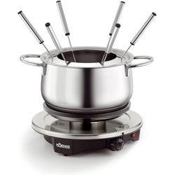Koenig Bourguignonne/Chinoise Fondue Set 8 Pieces, Silver