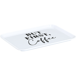 Zeller Present Melamine tray But first coffee 30.5x22 cm