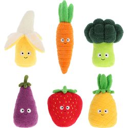 KeelToys eco Snackies fruit & vegetables 18cm, 6 assorted