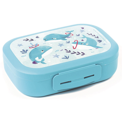Amuse Sealife Lunchbox Balena, 180x132x50, azzurro