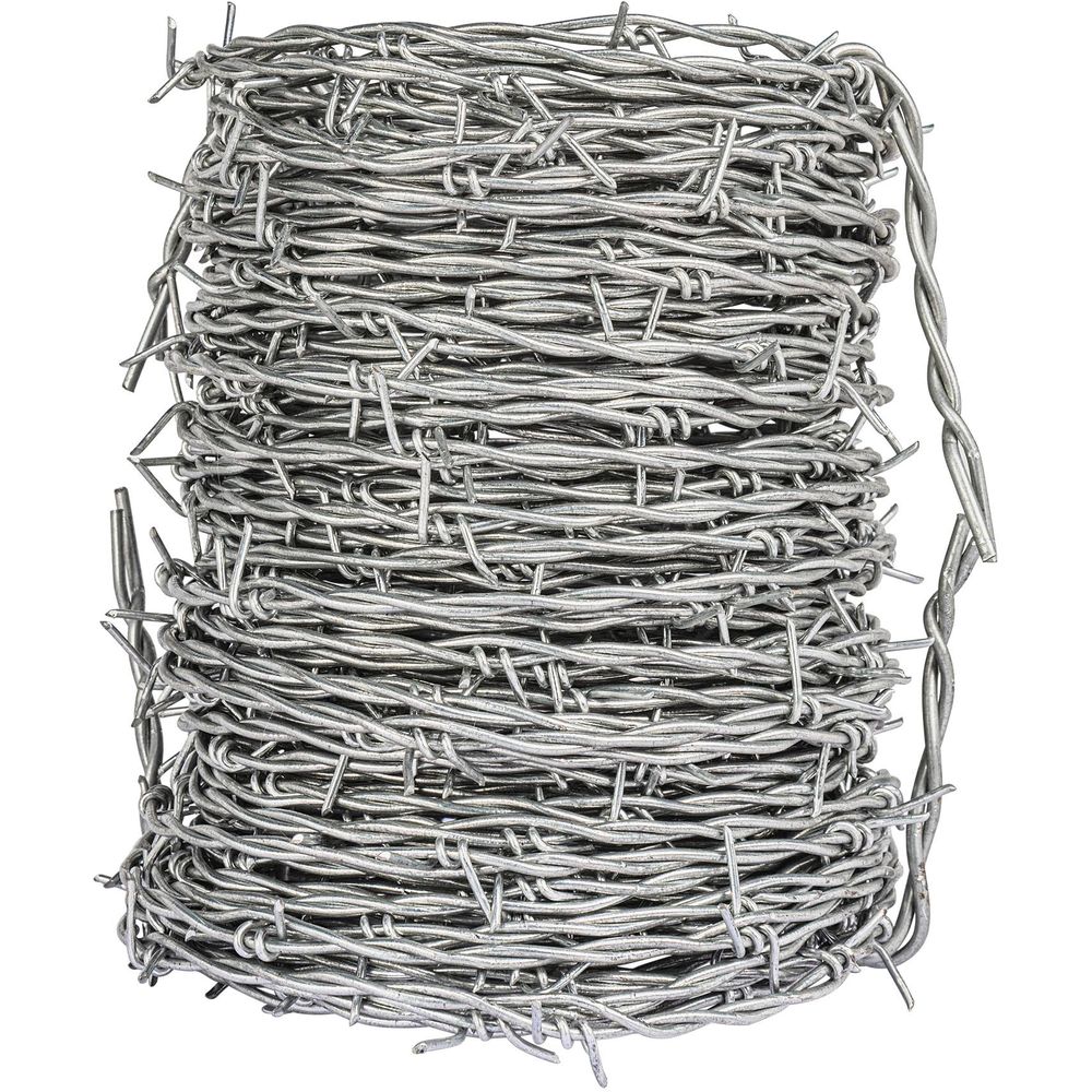 Schmid Zäune Barbed wire 100mx2.2mm galv. 2 spikes, 80 cm apart Bild 1