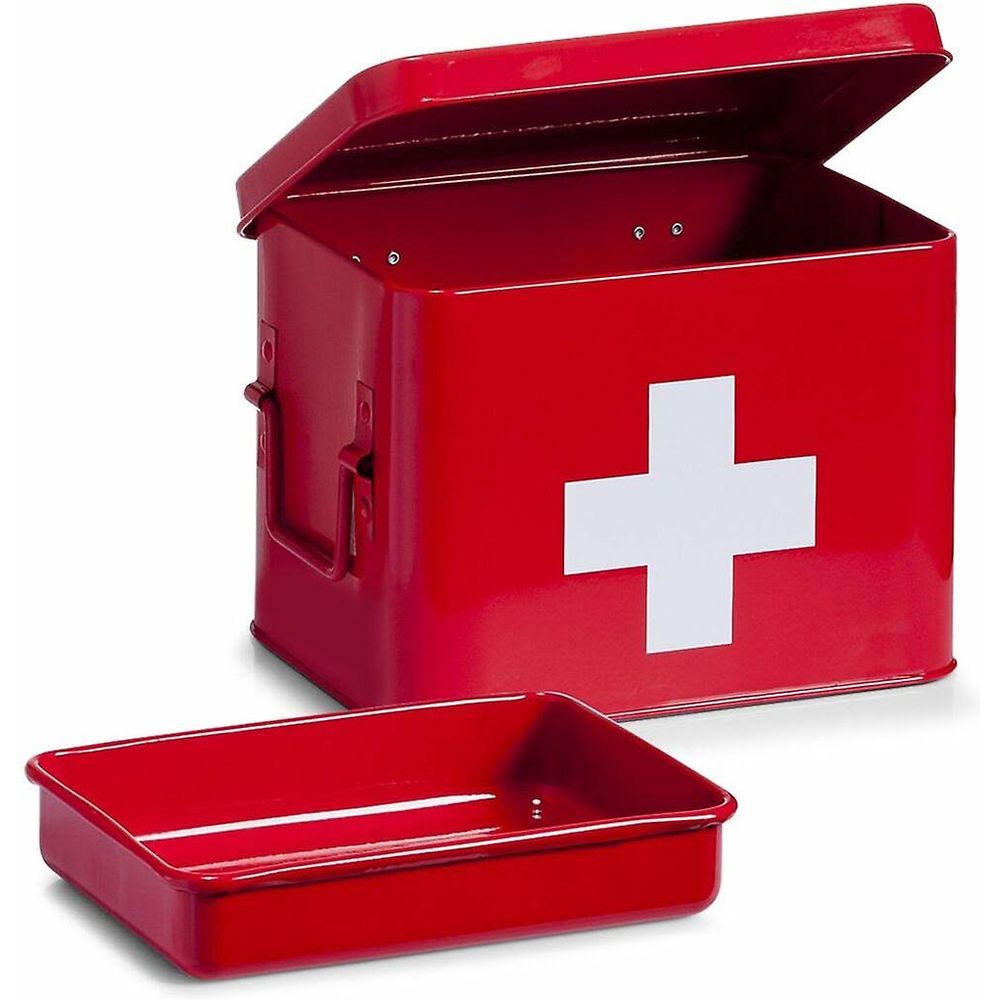Zeller Present Medizinbox Metall rot 21,5x16x16cm - kaufen bei