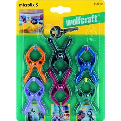 Wolfcraft microfix mini spring clamp 6 pcs. Incl. 1 key ring