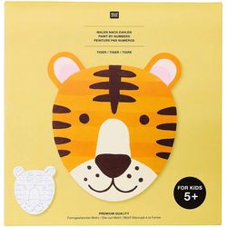 Rico Design Paint by Numbers 12-piece, Tiger