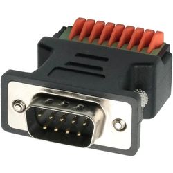 Exsys Adattatore da connettore 9 pin a terminale 9 pin con pulsante