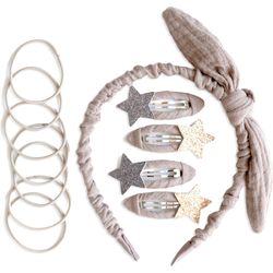 Papierdrachen Muslin hair accessories set - Taupe