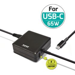 Port Alimentatore 65W-Type-C EU 900097 nero, & 1 caricabatterie USB