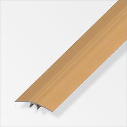 Alfer Parquet transition profile aluminum 2 m beech, shrunk a=46 mm