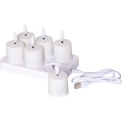 Star Trading Set di candele LED Flamme Charge, 6 pezzi