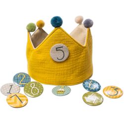 Papierdrachen Birthday crown muslin - Yellow