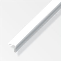 Alfer Angle profile PVC 2.5m White, glossy, self-adhesive a=20 mm, b=20 mm, c=1.5 mm