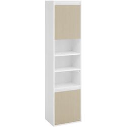 VASAGLE Chest of Drawers Bathroom Cabinet, 40 x 160 cm, White-Beige