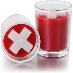 Balthasar Candela in vetro Croce svizzera 1 pezzo, Rosso
