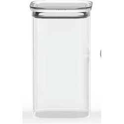 Pebbly Storage jar with glass lid 1.4l 11x11x20cm