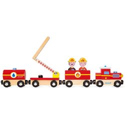 Janod Train fire department with figure