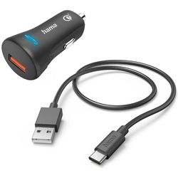 HAMA USB-C Car Charger 19.5 W Black