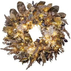STT LED Christmas wreath Flower wreath 75 Warm white
