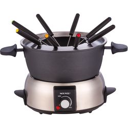 Nouvel Shine Fondue Set 10 Pieces, Black