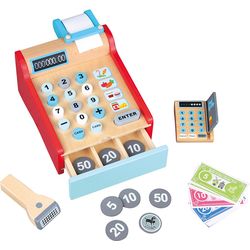 New Classic Toys Game Cash Register Red / Blue
