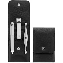 Zwilling Beauty TWINOX pocket case leather black, 3-piece &amp; Multi Tool