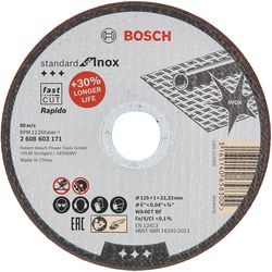 Bosch Professional Disco di separazione dritta standard per Inox, 125 x 1 mm