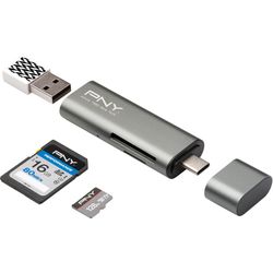 PNY Lettore di schede/Adattatore RTCUA3N USB Tipo C/A