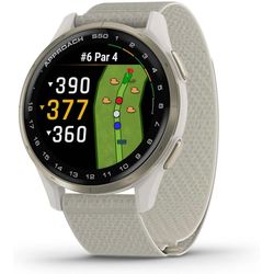 Garmin Orologio GPS sportivo Approach S50 avorio/oro crema, cinturino 20mm