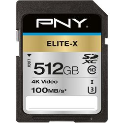 PNY SDXC-Karte Elite-X UHS-I U3 512 GB