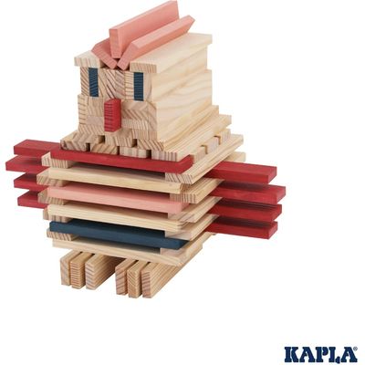 Kapla Building set [120 pieces] - red, pink, dark blue - buy at